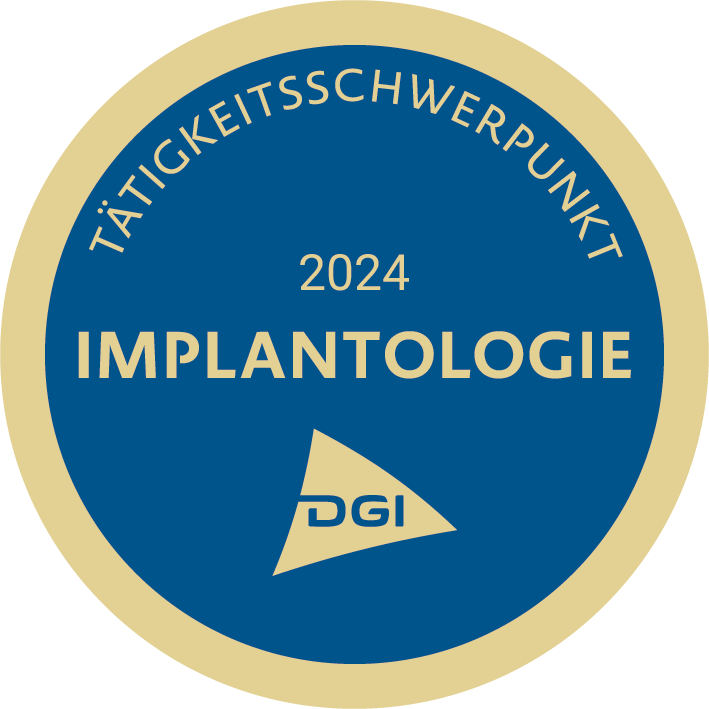 Logo für den Tätigkeitsschwerpunkt Implantologie 2024
