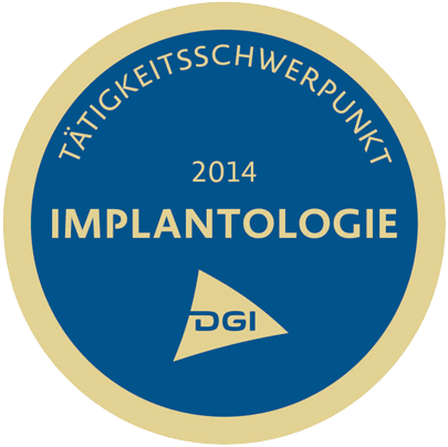 Logo für den Tätigkeitsschwerpunkt Implantologie 2014